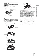 Preview for 13 page of Sony VPL VW50 - SXRD - Projector Operating Instructions Manual