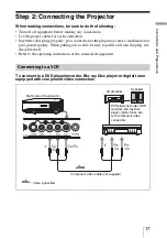 Preview for 17 page of Sony VPL VW50 - SXRD - Projector Operating Instructions Manual