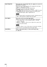 Preview for 48 page of Sony VPL VW50 - SXRD - Projector Operating Instructions Manual