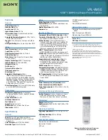 Preview for 2 page of Sony VPL VW50 - SXRD - Projector Specifications