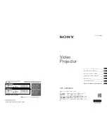 Sony VPL-VW500ES Quick Reference Manual предпросмотр