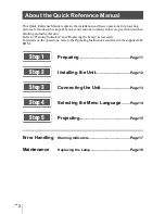 Preview for 26 page of Sony VPL-VW500ES Quick Reference Manual