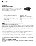 Sony VPL-VW600ES Specifications preview