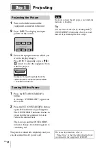 Preview for 14 page of Sony VPL-VW715ES Quick Reference Manual