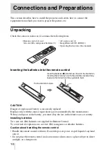 Preview for 10 page of Sony VPL-VW85 - Bravia Sxrd 1080p Home Cinema Projector Operating Instructions Manual