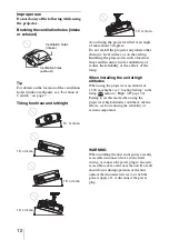 Preview for 12 page of Sony VPL-VW85 - Bravia Sxrd 1080p Home Cinema Projector Operating Instructions Manual