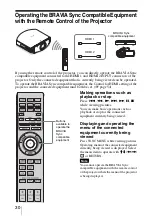 Preview for 30 page of Sony VPL-VW85 - Bravia Sxrd 1080p Home Cinema Projector Operating Instructions Manual