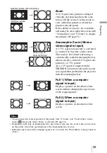 Preview for 33 page of Sony VPL-VW85 - Bravia Sxrd 1080p Home Cinema Projector Operating Instructions Manual