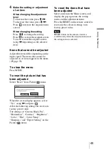 Preview for 43 page of Sony VPL-VW85 - Bravia Sxrd 1080p Home Cinema Projector Operating Instructions Manual