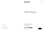 Sony VPL-VW95ES Operating Instructions Manual предпросмотр