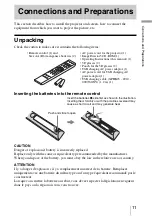 Preview for 11 page of Sony VPL-VW95ES Operating Instructions Manual