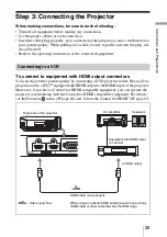 Preview for 25 page of Sony VPL-VW95ES Operating Instructions Manual