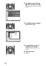 Preview for 30 page of Sony VPL-VW95ES Operating Instructions Manual