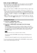 Preview for 32 page of Sony VPL-VW95ES Operating Instructions Manual