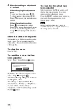 Preview for 48 page of Sony VPL-VW95ES Operating Instructions Manual