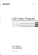 Sony VPL-W400Q Operating Instructions Manual preview