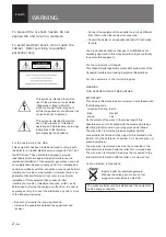 Preview for 2 page of Sony VPL-W400Q Operating Instructions Manual