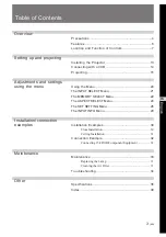 Preview for 3 page of Sony VPL-W400Q Operating Instructions Manual