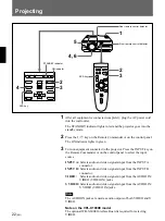 Preview for 22 page of Sony VPL-X1000E Operating Instructions Manual