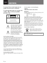 Preview for 2 page of Sony VPL-X2000E Operating Instructions Manual