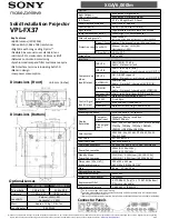 Sony VPLFX37 Dimensions preview