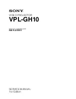 Sony VPLGH10 Service Manual предпросмотр