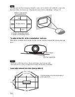 Предварительный просмотр 14 страницы Sony VPLGT100 Operating Instructions Manual