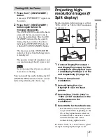 Предварительный просмотр 21 страницы Sony VPLGT100 Operating Instructions Manual