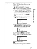 Предварительный просмотр 47 страницы Sony VPLGT100 Operating Instructions Manual