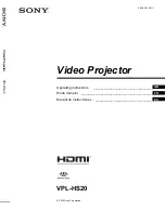 Preview for 1 page of Sony VPLHS20 - Cineza Digital Home Entertainment LCD Projector Operating Instructions Manual