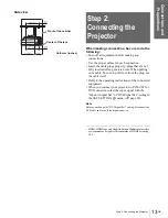 Preview for 13 page of Sony VPLHS20 - Cineza Digital Home Entertainment LCD Projector Operating Instructions Manual