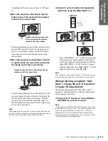 Preview for 21 page of Sony VPLHS20 - Cineza Digital Home Entertainment LCD Projector Operating Instructions Manual