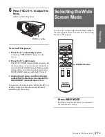 Preview for 27 page of Sony VPLHS20 - Cineza Digital Home Entertainment LCD Projector Operating Instructions Manual