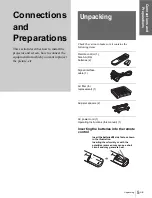 Предварительный просмотр 5 страницы Sony VPLHS3 - Cineza Digital Home Entertainment LCD Front Projector Operating Instructions Manual