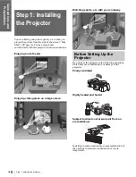 Предварительный просмотр 6 страницы Sony VPLHS3 - Cineza Digital Home Entertainment LCD Front Projector Operating Instructions Manual