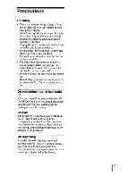 Preview for 7 page of Sony VPLHW10 - BRAVIA - SXRD Projector Operating Instructions Manual