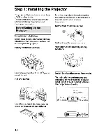 Preview for 12 page of Sony VPLHW10 - BRAVIA - SXRD Projector Operating Instructions Manual