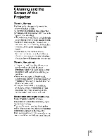 Preview for 63 page of Sony VPLHW10 - BRAVIA - SXRD Projector Operating Instructions Manual