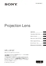 Sony VPLL-Z4107 Operating Instructions Manual preview