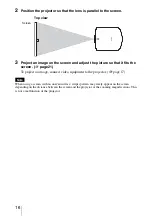 Preview for 16 page of Sony VPLVW40 - SXRD Projector - HD 1080p Operating Instructions Manual