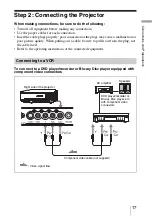 Preview for 17 page of Sony VPLVW40 - SXRD Projector - HD 1080p Operating Instructions Manual