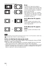 Preview for 30 page of Sony VPLVW40 - SXRD Projector - HD 1080p Operating Instructions Manual