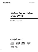 Sony VRD-VC20 Operating Instructions Manual preview