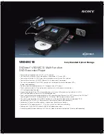 Предварительный просмотр 1 страницы Sony VRDMC10 - DVDirect Stand Alone DVD Recorder/Player Specifications