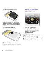 Preview for 8 page of Sony W760 - Ericsson Quadband GSM Phone User Manual