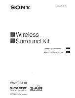 Sony WAHT-SA10 - Wireless Audio Delivery System Operating Instructions Manual preview