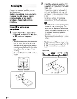 Предварительный просмотр 6 страницы Sony WAHT-SA10 - Wireless Audio Delivery System Operating Instructions Manual