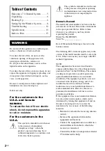 Preview for 2 page of Sony WAHT-SBP1 Operating Instructions Manual