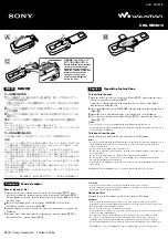 Preview for 1 page of Sony WALKMAN CKS-NWS610 Operating Instructions