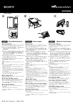 Sony Walkman CLP-NWU30 Operating Instructions предпросмотр